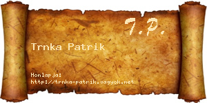 Trnka Patrik névjegykártya